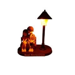 Minyatür Sokak Lambalı Sevimli Sevgililer