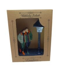Minyatür Sokak Lambalı -Yürüyen Çift