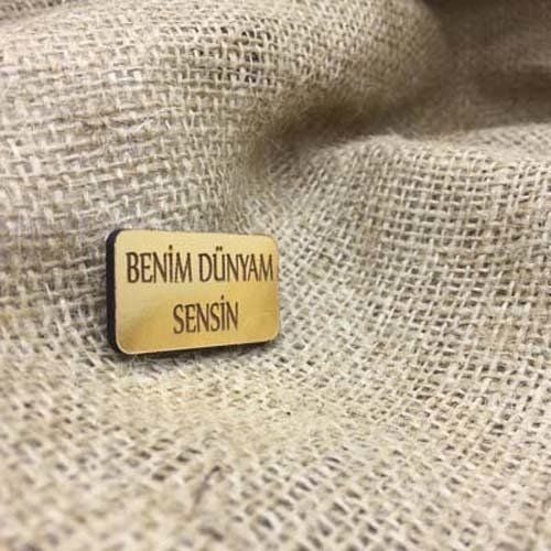 Benim Dünyam Sensin Gold Yazı