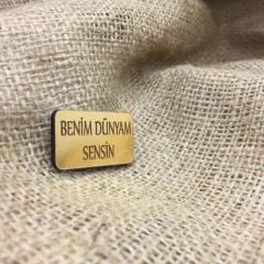 Benim Dünyam Sensin Gold Yazı