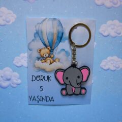 Doğum Günü  Hediyelik -Fil Anahtarlık-10 lu
