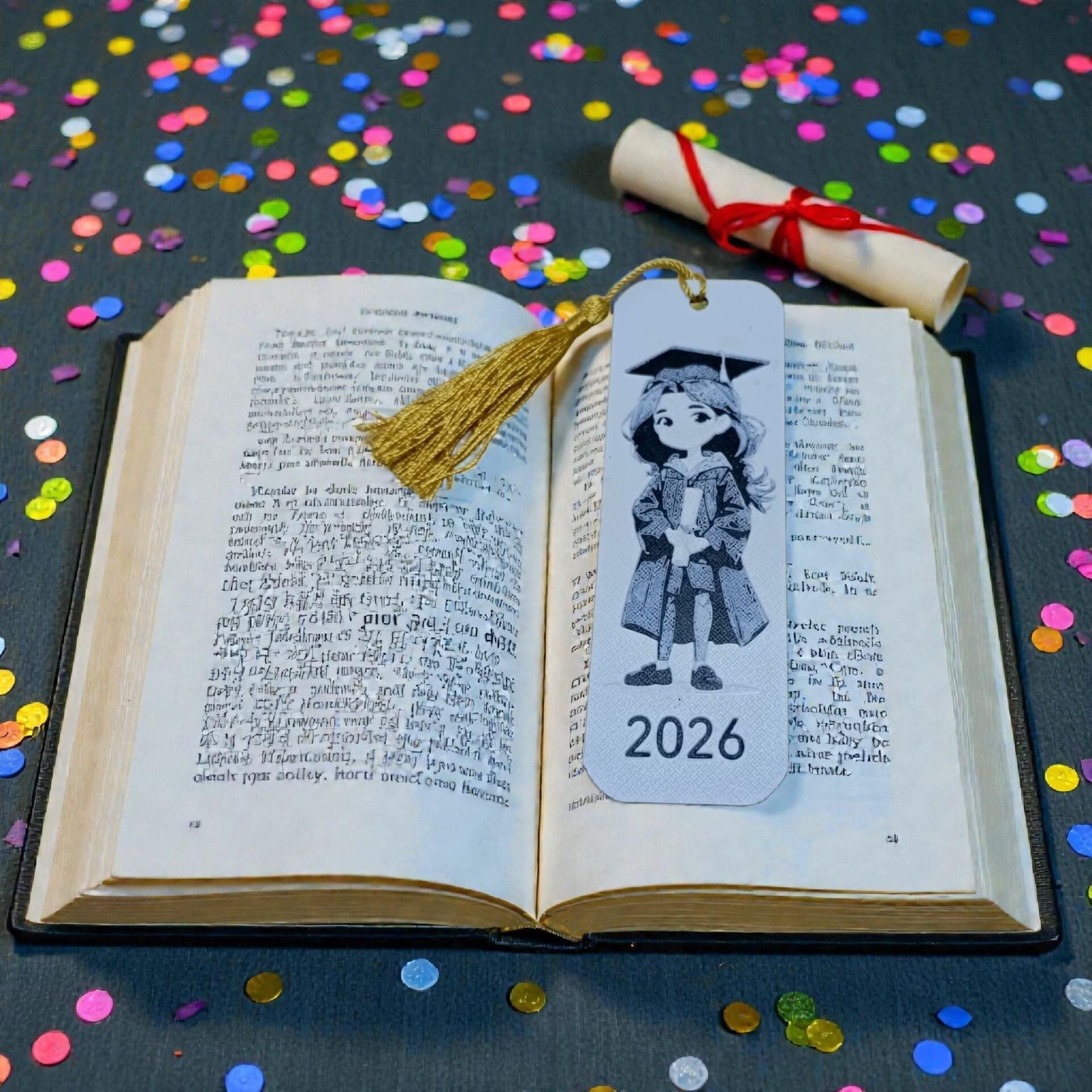 2026-Mezuniyet-Kız-Kitap Ayracı 10 lu