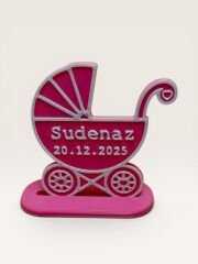 Yenidoğan -Bebek Arabalı Hediyelik -Pembe(20 Lİ)
