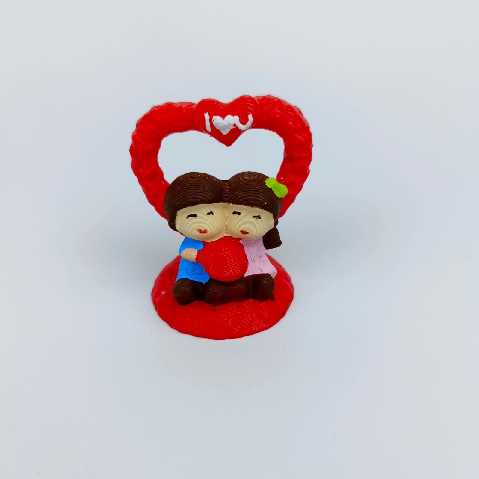 Kırmızı Kalpli Çift - Teraryum Malzemesi