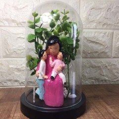 Anneler Günü Hediyesi Işıklı Ters Fanus Teraryum