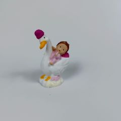 Şapkalı Leylekli Bebek - Teraryum Malzemesi