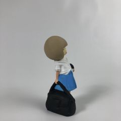 Bayan Figürü  Küt Saçlı Mavi Etekli - Teraryum Malzemesi