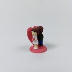 Kalp önünde çift - Pembe - Teraryum malzemesi