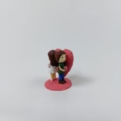 Kalp önünde çift - Pembe - Teraryum malzemesi